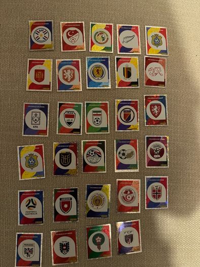 Panini World Cup Tin, Stickers 350 and 6 Coke Stickers