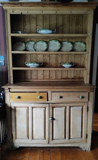 antique pitch pine dresser