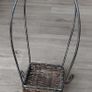 Vintage Style Woven Wicker Two Teir Plant Stand Image 3