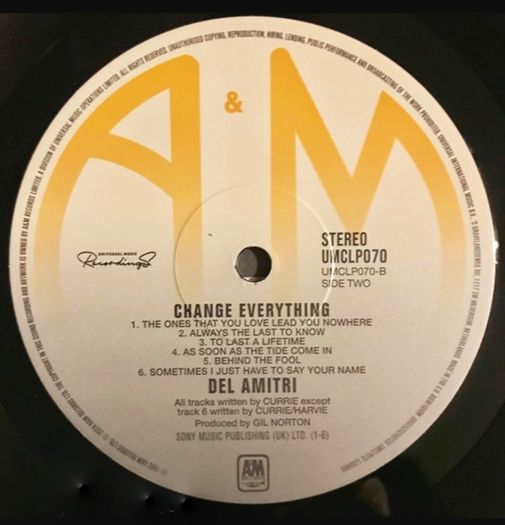 Del Amitri - Change Everything Reissue Vinyl LP