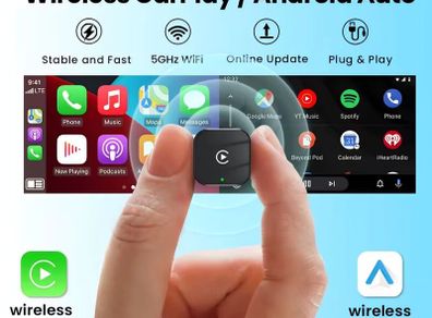2 in 1 Wireless CarPlay Android Auto Adapter Apple Car play Dongle Mini Ai Box