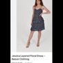 dress Bnwt shoestring strap navy patterned dress size medium baloot Image 2