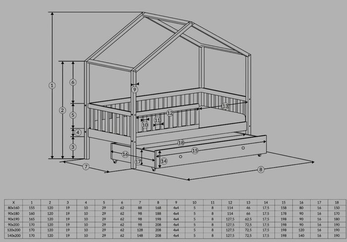 Kids Bed Toddler House Bedroom
