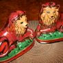 Antique Plaster Lions Image 3
