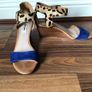 Dune Leopard Print Suede Wedge Sandals Size 37 Image 2