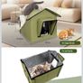 Outdoor Cat House, Waterproof Insulated Cat Kennel with Elevated Base, Large Winter House for Indoor Outdoor Cats and Small Dogs, Feral Cat Shelter for Multiple Cats Image 2