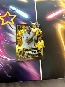 Rare zinedine Zidane Hall of Fame Chrome Card Match Attax 25/26