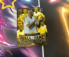 Rare zinedine Zidane Hall of Fame Chrome Card Match Attax 25/26
