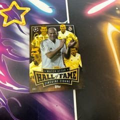Rare zinedine Zidane Hall of Fame Chrome Card Match Attax 25/26