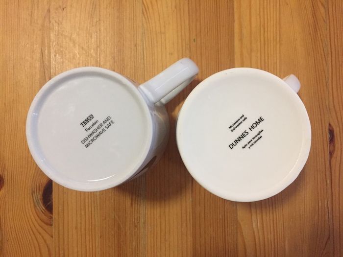 Typographical Mug Pair Q and L