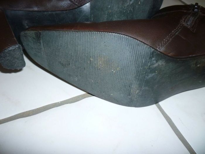 Brown ankle boots Leather Wallis Size Uk 6 Eu 39 Great Used Condition