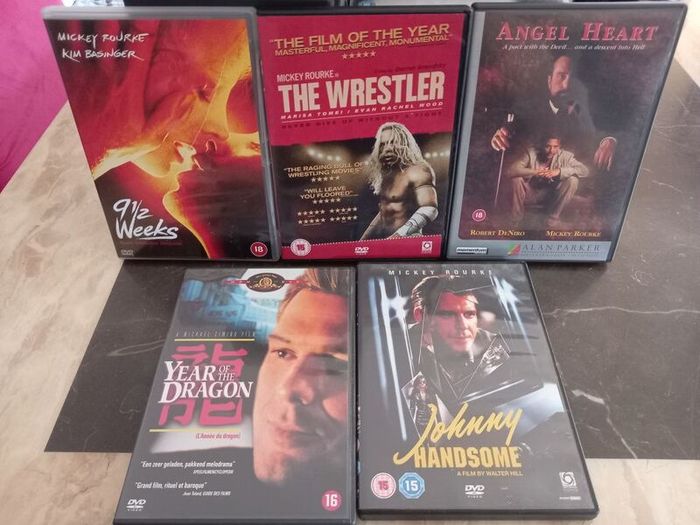 Mickey Rourke Dvd Collection Bundle The Wrestler Angel Heart Etc