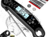 Meat Thermometer with Probe - Instant Read Waterproof Kitchen Digital Food Thermometer for Cooking, Baking, Liquids, Candy, Grilling BBQ & Air Fryer