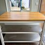 IKEA Free-standing kitchen island with foldable chairs. Image 3