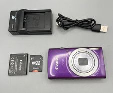 Canon IXUS 145 16.0MP 8x Optical Zoom Digital Camera- Purple - Tested - Full Kit