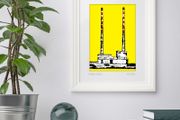 Yellow Poolbeg2, Large framed print by Helen Mathews