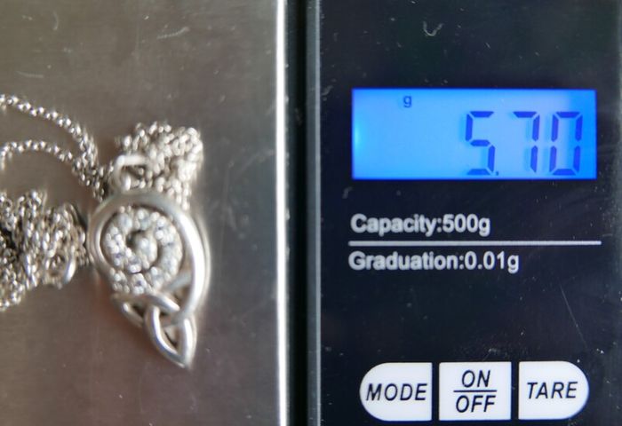 Vintage Celtic Knot Pendant and Necklace length 20" - 5,70g
