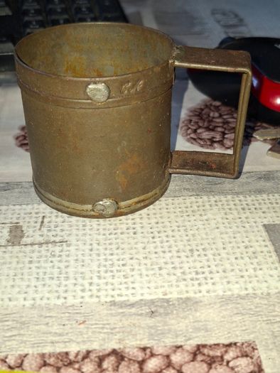 Rare 13 Piece Lot of Antique Chavagnat Tin Measuring Demi-Litre from Paris, France, dating  approximately 1800s.