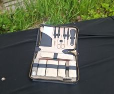 Vintage black travel box postage possible