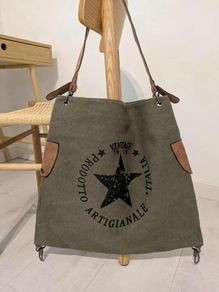 Vintage Canvas Tote Bag Khaki - BRAND NEW