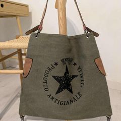 Vintage Canvas Tote Bag Khaki - BRAND NEW