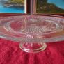 Vintage Cut Glass Art Deco Footed Cake Stand Image 5