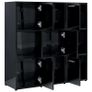 Book Cabinet High Gloss Black 90x30x90 cm Chipboard Image 5