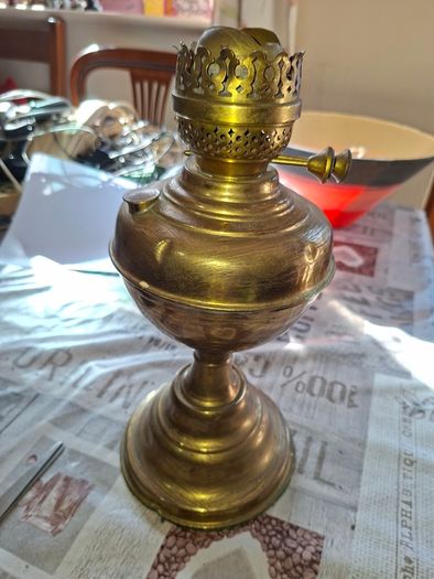 Old Brass Lamp for parts or repair Postage Available or Collection
