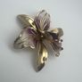 Vintage Purple Orchid Brooch - Circa 1950s Pin Badge Image 3
