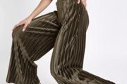 BNWT RIVER ISLAND Khaki High Waisted  Wide Leg Palazzo Trousers Pants size UK16 EU44 Postage included