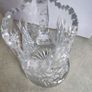 Antique American Brilliant heavy Crystal 1900 s Tall Sawtooth Pitcher, Brilliant Cut Glass Hobstar 9" Water Pitcher and  weighs about 7 lb. 3.1 kg.approx. Image 8