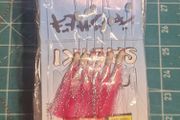 Pink feathers for Mackerel fishing
