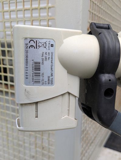 Triax satellite dish with LNB