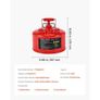 Safety Gas Can, 9.5 L Type II Red Safety Can for Gasoline with Stainless Steel Flame Arrester, Self-Closing Lid, and Flexible Metal Spout, Carbon Steel Flammable Image 2