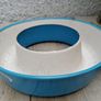 vintage blue enamel tins, Bundt tin, Glud and Marstrand Image 7