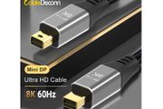 CableDeconn Premium 2M 8K@60Hz/4K@144Hz Mini DisplayPort (DP) v1.4 Male/Male Nylon Braided Gold Plated Cable (Brand New/Warranty)