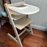 Stokke Tripp Trapp Highchair With Baby Set and tray In Grey and White Image 4