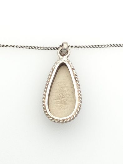 Vinage 835 Silver Delft Ceramic Necklace