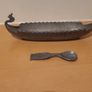 Vintage Handstopt Pewter Norwegian Viking Long Ship Image 3