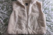 faux fur gilet with a hood