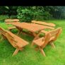 5-piece Garden Furniture Set Solid Pine Dining Set Image 6
