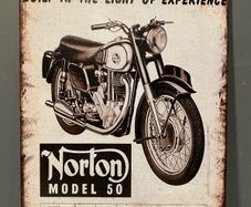 Norton motorcycles Tin Metal sign