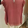 Zara dusky pink dobby blouse uk10 Image 6