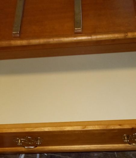 Chest with suitcase set down on top