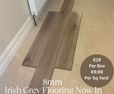 New 8mm Irish Grey Laminated Click Flooring