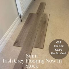 New 8mm Irish Grey Laminated Click Flooring