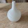 Vintage IKEA Modernist White vase hand blown glass Image 2