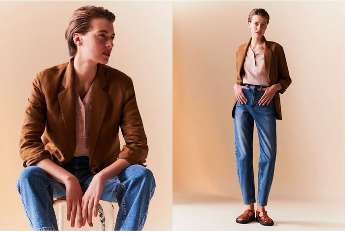 Comptoir Des Cotonnoirs Warm Camel Dry Wool Blazer & Trousers Suit