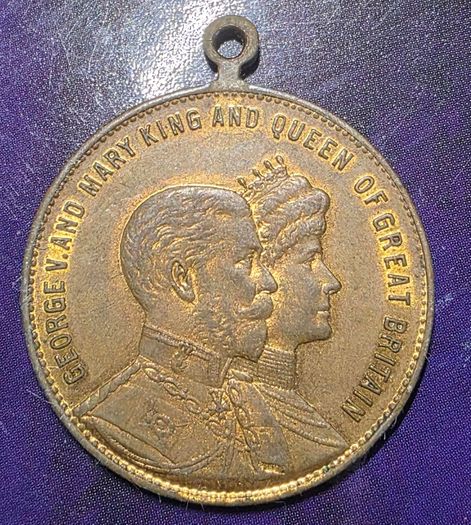 "God Speed Greenock" Medalette - George V Coronation - June 22nd, 1911 - UNC.