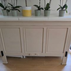 king size headboard solid wood white , off-white, beige,  creamy, ivory, eggshell , ecru